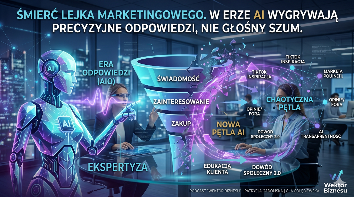 Śmierć lejka marketingowego. W erze AI wygrywają ci, którzy są precyzyjną odpowiedzią, a nie głośnym szumem